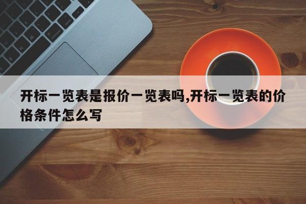 开标一览表是报价一览表吗,开标一览表的价格条件怎么写